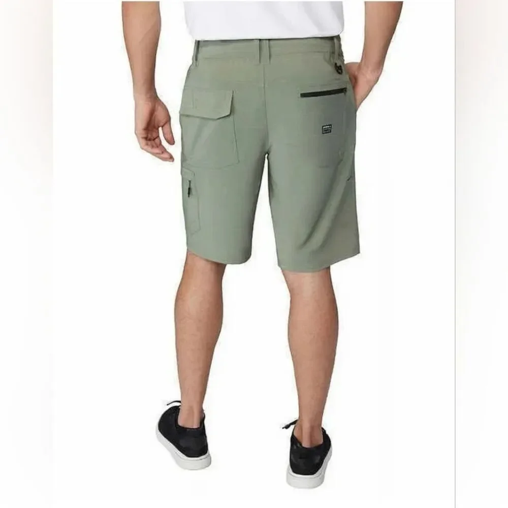 O'Neill Men's Crossover Hybrid Shorts Stretch Fabric Cargo Pocket Green Size 40